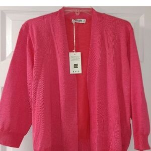 Grace Karin Women's Vibrant Pink Open Cardigan